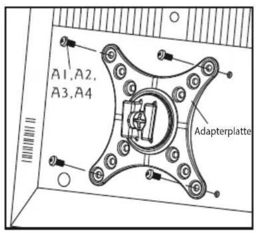ECG LD 1332 K - - Befestigung der Platte des TV-Adapters zum Fernseher - 1