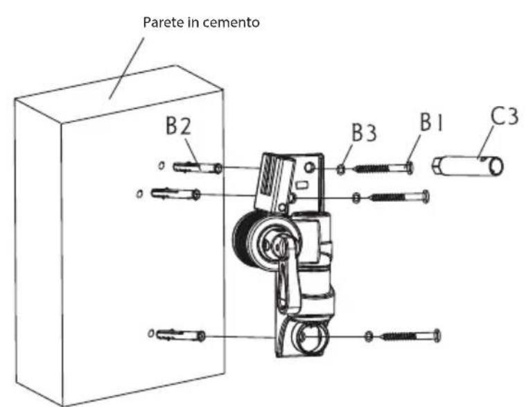 ECG LD 1332 K - 1B - Montaggio su parete in cemento - 2