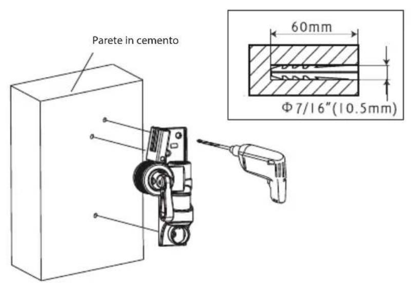 ECG LD 1332 K - 1B - Montaggio su parete in cemento - 1