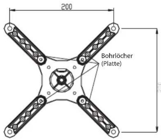 ECG LD 1332 K - - Befestigung der Platte des TV-Adapters zum Fernseher - 6
