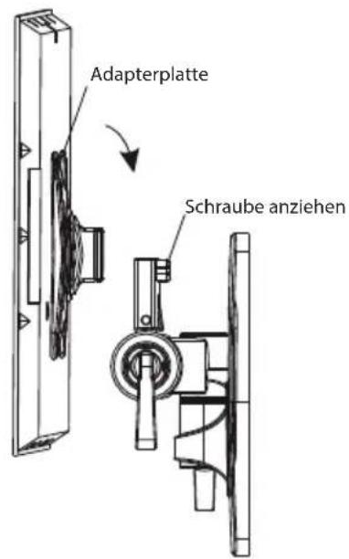 ECG LD 1332 K - - Einsetzen der Adapterplatte in die Wandplatte - 1