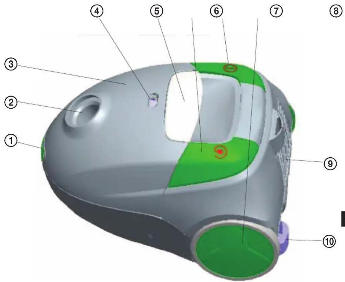 ECG VP 2122 S - OPIS SESALNIKA - 1