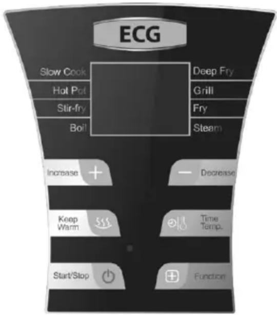 ECG MH 178 Vario - Taste Time/Temperature und Tasten Increase und Decrease (+ a -) - 1