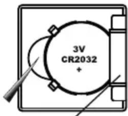 ECG OV 124 - Inserimento/sostituzione della batteria - 1