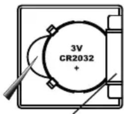 ECG OV 124 - Inserción/reemplazo de la bateria - 1