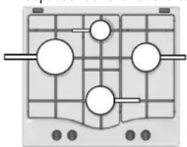 HOTPOINT-ARISTON PCN 642 HA(BK) - Conseils pratiques pour l'utilisation des brûleurs - 1
