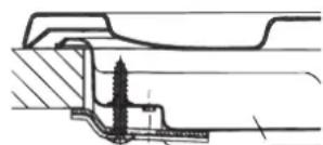 HOTPOINT-ARISTON PCN 642 HA(BK) - Schema di fissaggio dei ganci - 1