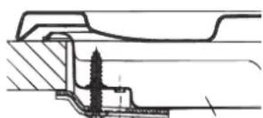 HOTPOINT-ARISTON PCN 642 HA(BK) - Schéma de fixation des crochets - 1
