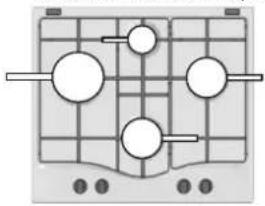 HOTPOINT-ARISTON FTGHG 641 DHA(BK) - Een correcte positionering van de brander FTGH - 2