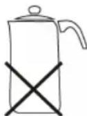 BOMANN EKI 5014 CB - Do not use the following types of pots : - 2