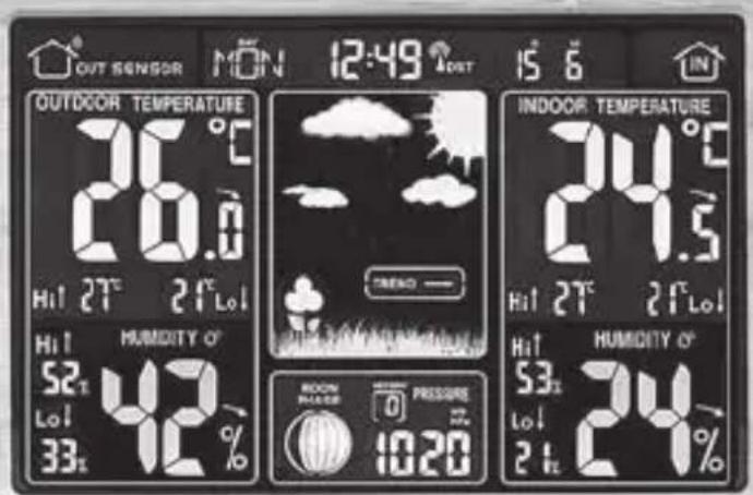 ADE WS 1703 - Wetterstation mit Funk-Außensor - 1