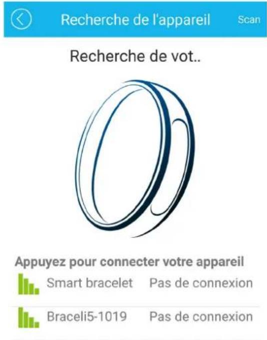 Yonis YBCB41 - IV - Connexion de votre bracelet avec l'application dédiée - 4