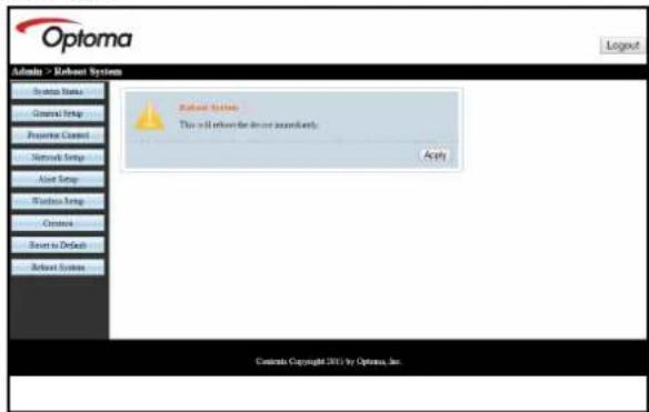 Oploma Login Release System Release Solution This will release the device immediately. Apply Customs Copyright (2013) by Optoma, Inc.