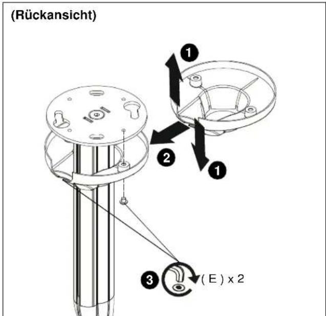 Chief CPA116W - Montage der Deckenplattenabdeckung - 1