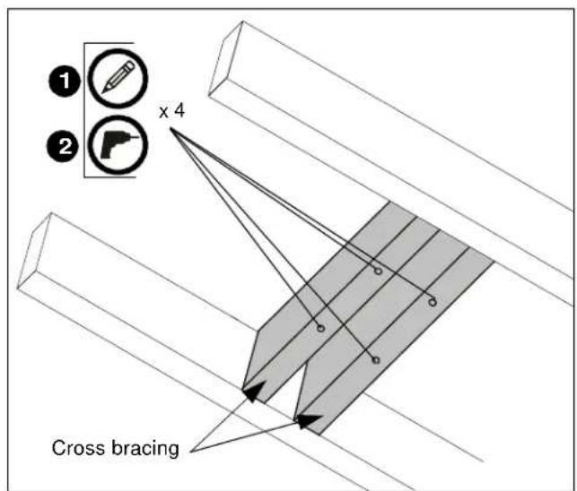 Chief CPA116W - Installing to a Wood Framework (Joists) - 1