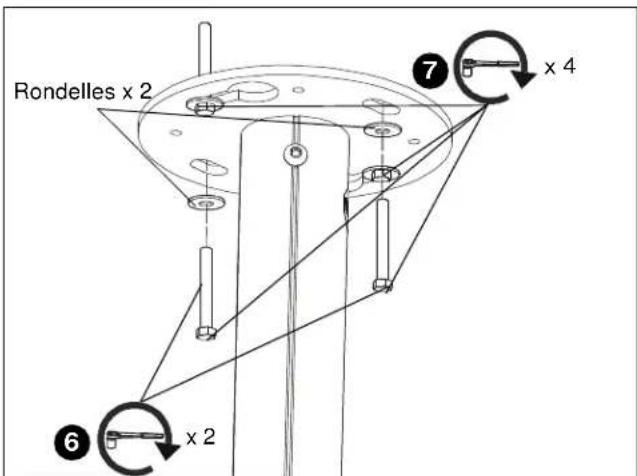 Chief CPA116W - Installation sur un plafond en béton solide - 4