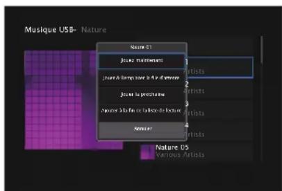 DENON AVCX8500H - Parcourez la musique sur votre disposifit mémoire USB et seLECTIONnez une musique à生存. - 2