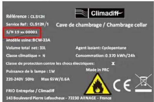 CLIMADIFF CLS12H - TARGHETTA INFORMATIVA - 1