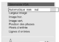 LOEWE Xelos SL 32 HD - Réglages de la géométrie VGA - 3