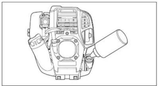 MAKITA EM2654LHC - Point 1 in Replacement of oil: "Oil gauge" - 3