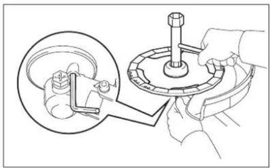 MAKITA EM2654LHC - Installing the nylon cutting head - 2