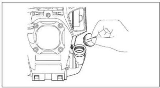MAKITA EM2654LHC - Point n°1 du remplacement de l'huile : « Jauge d'huile » - 3