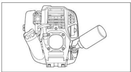 MAKITA EM2654LHC - Point n°1 du remplacement de l'huile : « Jauge d'huile » - 4