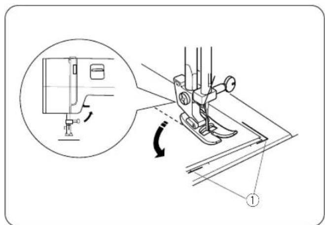 ALFA COMPAKT 100 - Pour changer la direction de la couture - 2