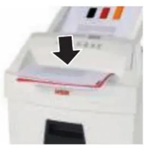 HSM Securio AF100 - Umieszczanie papieru bezposrednio w otworze doprowadzania - 1