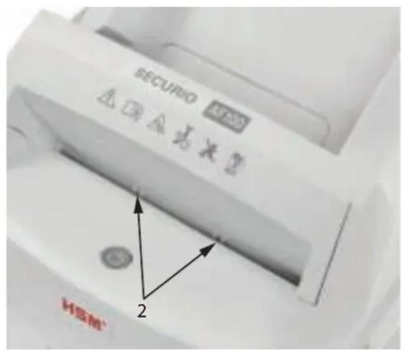 HSM Securio AF100 - Destruir cartões de��o Esvaziar o recipientede do material cortado - 2