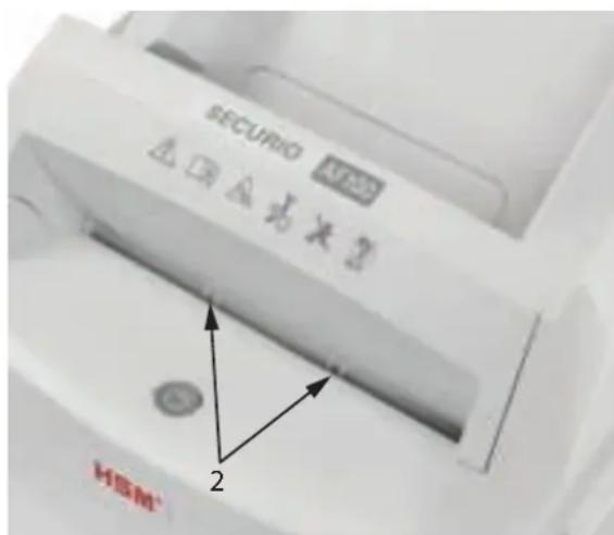 HSM Securio AF100 - Destruction des cartes de crédit Vider le collecteur - 2