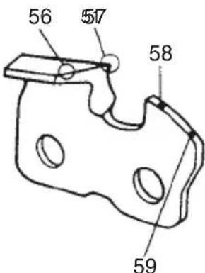 Tanaka TCS 51EAP - Afilado de la cadena Piezas de una cuchilla (Fig. 42, 43) - 2