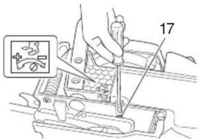 Tanaka TCS 51EAP - Reglage de l'alimentation en huile de chaine - 1
