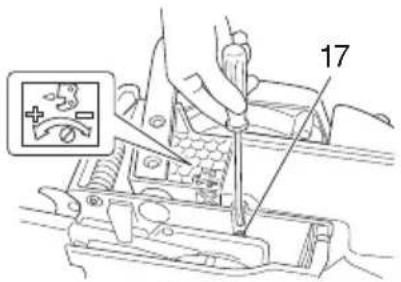 Tanaka TCS 51EAP - Ajuste de la alimentación del aceite para la cadena - 1