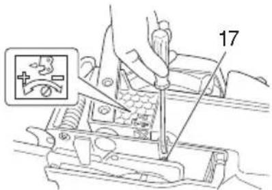 Tanaka TCS 51EAP - Adjustment of chain oil supply - 1
