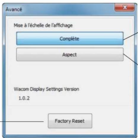 WACOM DTK1300 - PARAMÈTRES D'AFFICHAGE WACOM - 2