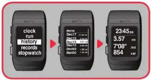 NIKE SportWatch GPS - Votre sportwatch GPS - menu principal - 4
