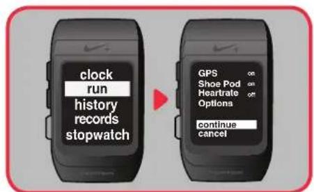 NIKE SportWatch GPS - Votre sportwatch GPS - menu principal - 1