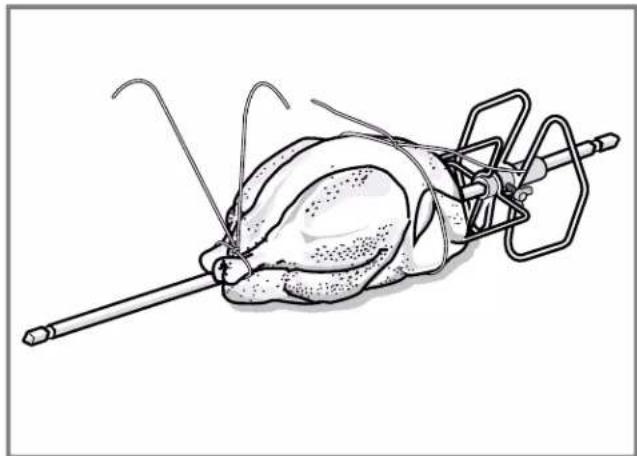 THERMADOR PO302W - Trussing poultry for the rotisserie - 4