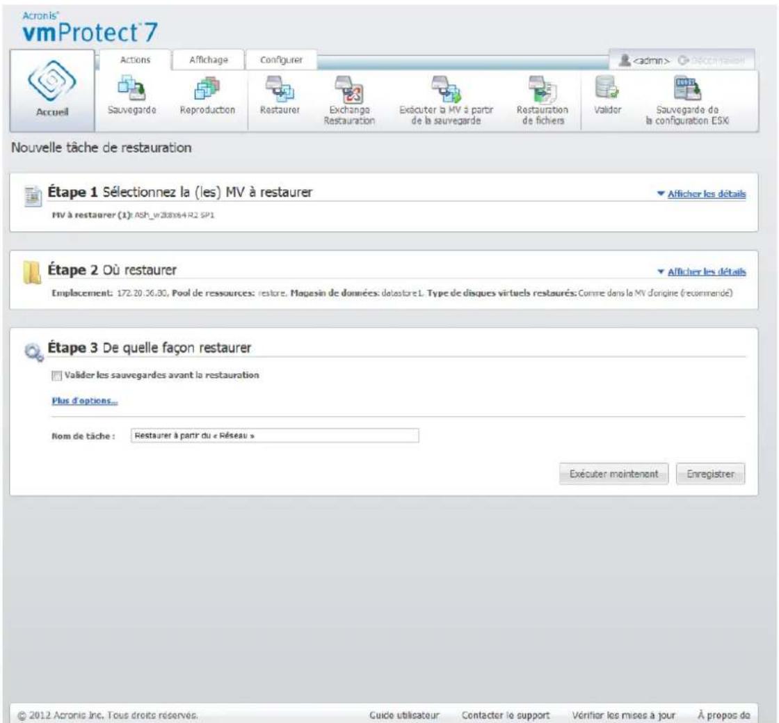 ACRONIS VmProtect 7 - Restauration - 1