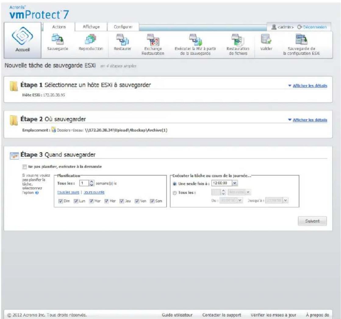 ACRONIS VmProtect 7 - Sauvegarde de la configuration de l'hôte ESXi - 2