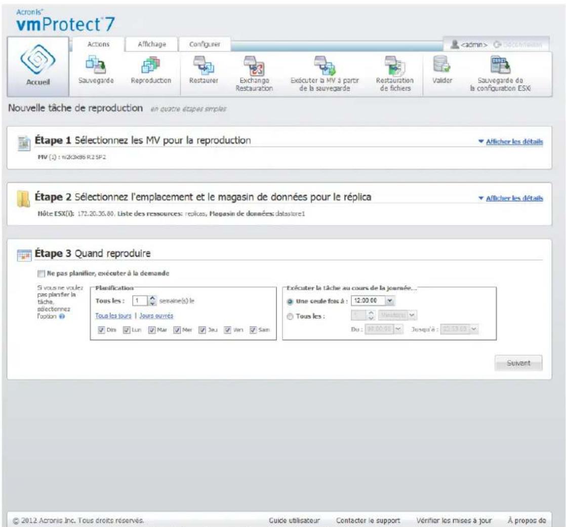 ACRONIS VmProtect 7 - Quand reproduire - 1