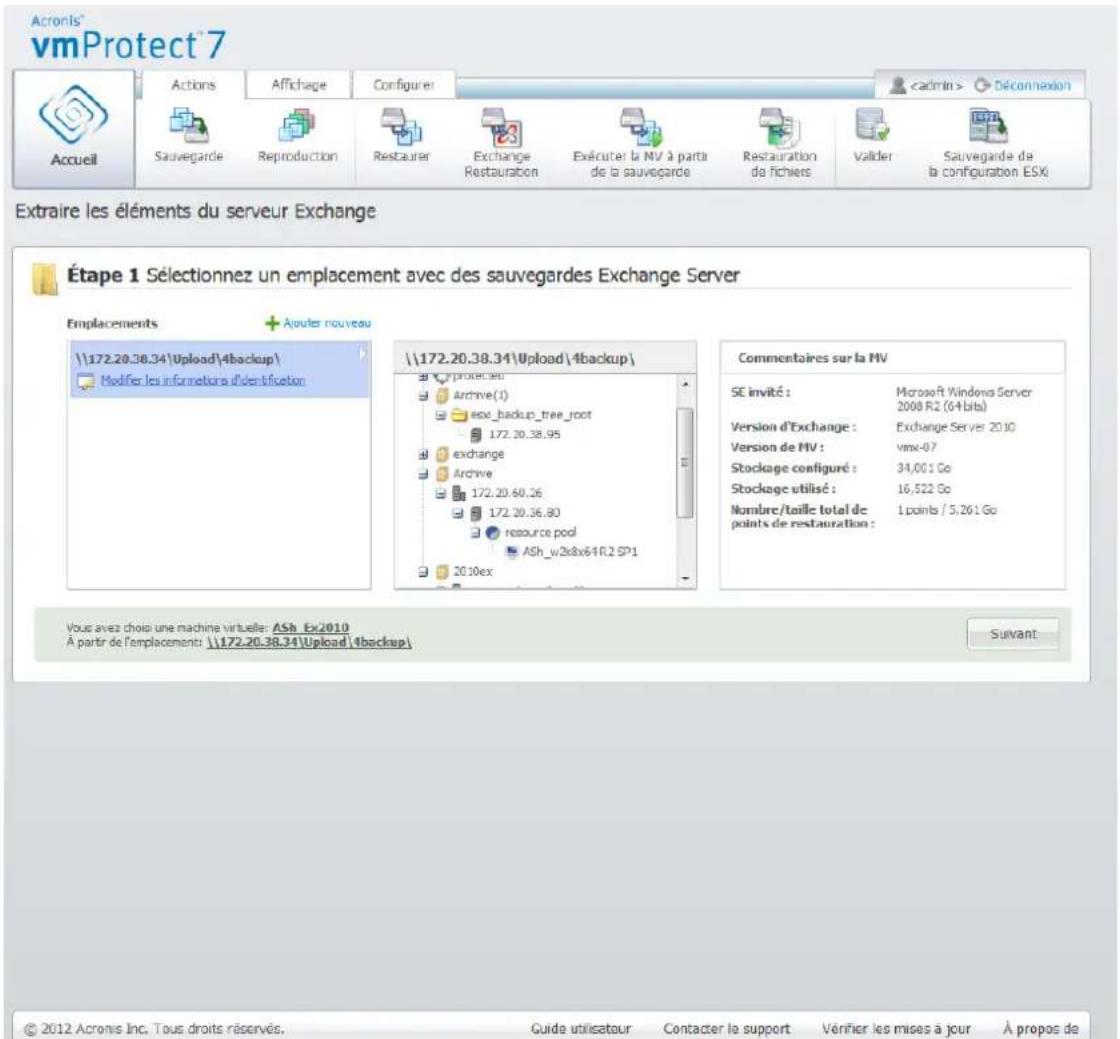 ACRONIS VmProtect 7 - Extraction des bases de données - 1