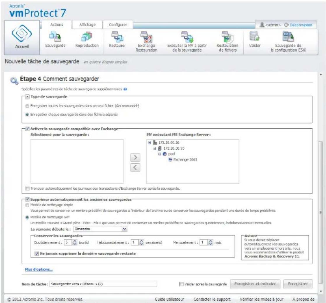 ACRONIS VmProtect 7 - Modèle de nettoyage GFS - 1