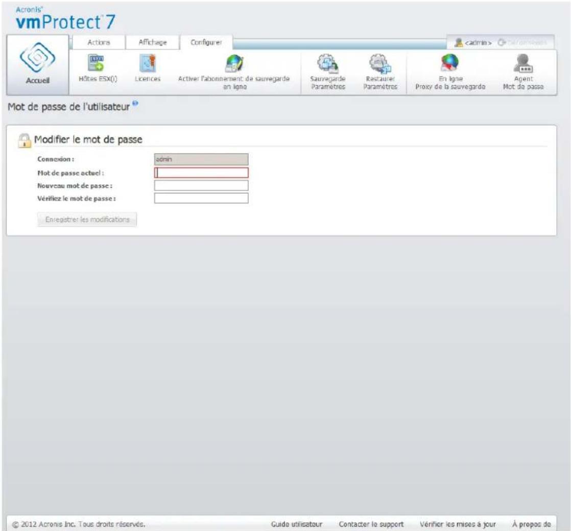 ACRONIS VmProtect 7 - Gestion du mot de passe de l'agent - 1