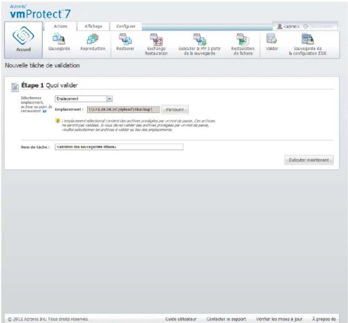 ACRONIS VmProtect 7 - Quoi valider - 1