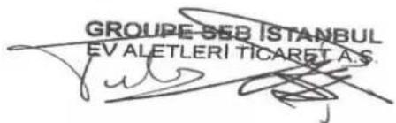 TEFAL Express GV7120 - FIRMA YETKILISININ: - 1