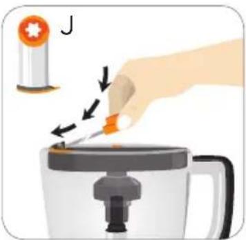 BLACK & DECKER FP6000 - USO DEL DISCO PARA CORTAR CUBITOS (NARANJA) - 4