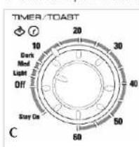 BLACK & DECKER ToastROven TRO4070 - Important: You must set the timer or select Stay On for the oven to function. - 1