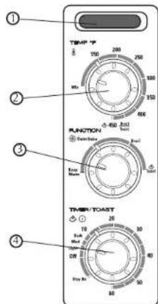 BLACK & DECKER ToastROven TRO4070 - CONTROL PANEL - 1